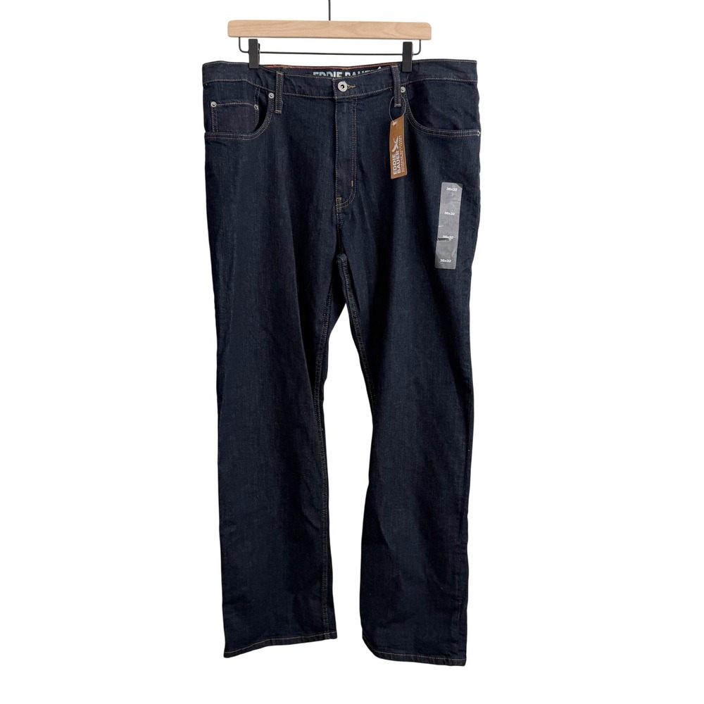 Eddie Bauer Relaxed Fit Straight Leg Jeans Blue 38 Workwear Dadcore Casual